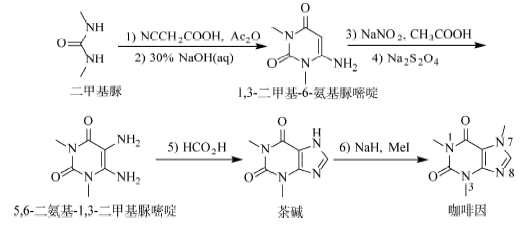 基于培养学生科学实验能力的综合性多步有机合成实验设计与实践:咖啡因的化学合成与表征<sup>*</sup>