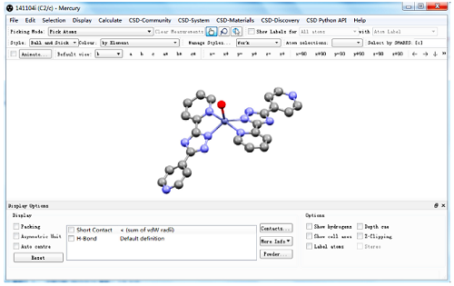 Mercury软件在配位化学教学中的应用<sup>*</sup>